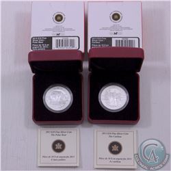 RCM Lot: 2x Fine Silver Coins from the 2013 Canada $10 O Canada Series. This lot includes the $10 Po