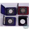 Image 1 : RCM Lot: 4x Canadian Commemorative Nickel and Silver Dollars. This lot includes the 1973 Nickel and 