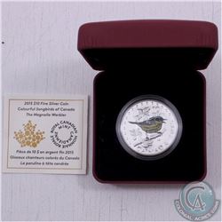 RCM Issue: 2015 Canada $10 Colourful Songbirds of Canada Series - The Magnolia Warbler Fine Silver C