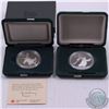 Image 1 : RCM Lot: 2x 1986 $20 Calgary Olympics Proof Sterling Silver Coins Commemorating the 1988 Calgary Oly