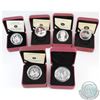 Image 1 : RCM Lot: 2007-2013 Canadian Commemorative Proof Silver Dollars. The dates included in this lot are: 