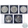 Image 2 : RCM Lot: 1981-1985 Canadian Brilliant Uncirculated Cased Silver Dollars. The dates included in this 