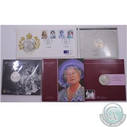 Royal Mint Issue: Lot of 4x Great Britain Commemorative coins. This lot includes: 1990 Queen Mother'