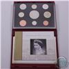 Image 1 : Royal Mint Issue: 2002 United Kingdom 9-coin Deluxe Proof Set in Red Case with COA (inner white fabr