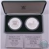 Image 1 : Royal Mint Issue: 1988 Dublin City Sterling Silver 2-coin Medallion set. This set contains a 988-198