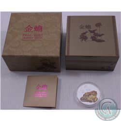 NZ Mint issue: 2016 Niue Feng Shui - 3-Legged Money Toad $2 1 oz. Proof Silver Coin Minted by the Ne