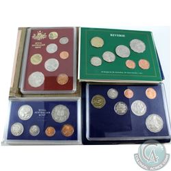 Royal Australian Mint: Lot of 4x Royal mint issued sets. This lot includes: 1980 Proof Set (Scuffed 