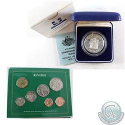 Royal Australian Mint: 1985 Australia $10 Proof Commemorative Silver coin & 1985  Uncirculated coin