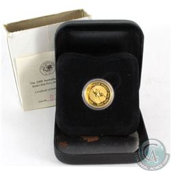Perth Mint: World Money fair 2000 Basler Stab Privy Mark 1/4oz Gold Australian Nugget coin. (TAX Exe
