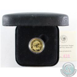 Perth Mint issue: 2000 Expo Privy Mark 1/4oz Gold Australian Nugget coin. (TAX Exempt)