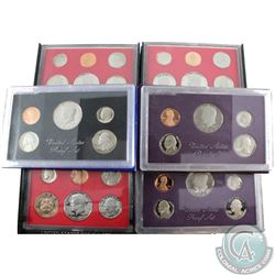 US Mint: 1980, 1981, 1982, 1983, 1984 and 1985 United States Mint Proof Sets. Coins are lightly tone