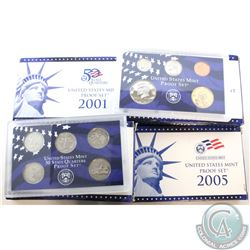 US Mint: 2000, 2001, 2002, 2003, 2004 and 2005 United States Mint Proof Sets. (some coins are lightl