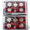Image 1 : US Mint: 2005 and 2006 United States Mint 50 State Quarters Silver Proof Sets (some coins lightly to