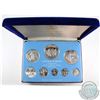 Image 1 : Franklin Mint Issue: 1976 Coinage of Belize Collectors Solid Sterling Silver 8-coin Proof Set with a