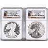Image 1 : US Mint: 2x 2012-S United States $1 San Francisco Eagle Set NGC PF-70 Proof & Reverse Proof with Tro
