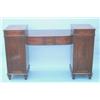 Image 1 : A Regency mahogany pedestal sideboard by Gillows of Lancaster, the D-shaped centre section fitted...