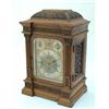 Image 1 : A Victorian oak bracket clock, the eight-day movement with hour repeat, Westminster chime on gong...