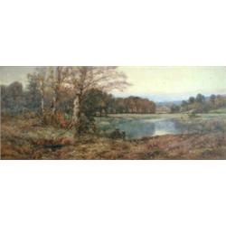 Creswick Boydell (fl. 1889-1916) Watercolour "Fading Day Awaiting Night" Signed, with studio labe...
