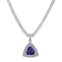 TANZANITE & DIAMOND PENDANT
