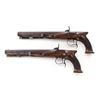 Image 2 : Pr. Saw-Handled Perc. Dueling Pistols, by Mortimer