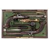 Image 1 : Cased Set of French Gosset Dueling Pistols