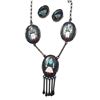 Image 1 : Zuni Necklace & Earrings Set - Ronnie Calavaza
