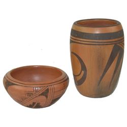 2 Hopi Pottery Vessels