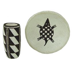 2 Acoma Pottery Vessels - Dolores Lewis