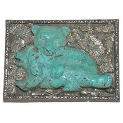 Carved Turquoise Buckle