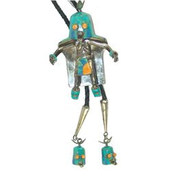 Zuni/Navajo Style 3-D Kachina Bolo Tie