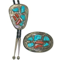 Zuni Buckle/Bolo Set - Effie Calavaza
