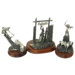 3 Pewter Sculptures - Don Polland/Michael Boyett