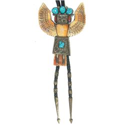 Navajo/Zuni Bolo Tie - Geronimo White Horse