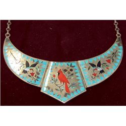 Zuni Inlay Necklace - Dennis & Nancy Edaakie