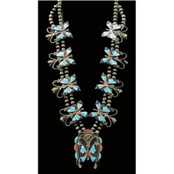 Zuni Inlay Necklace - "JP"