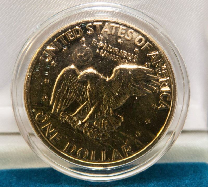 1971 USA Gold Plated Eisenhower Dollar Coin