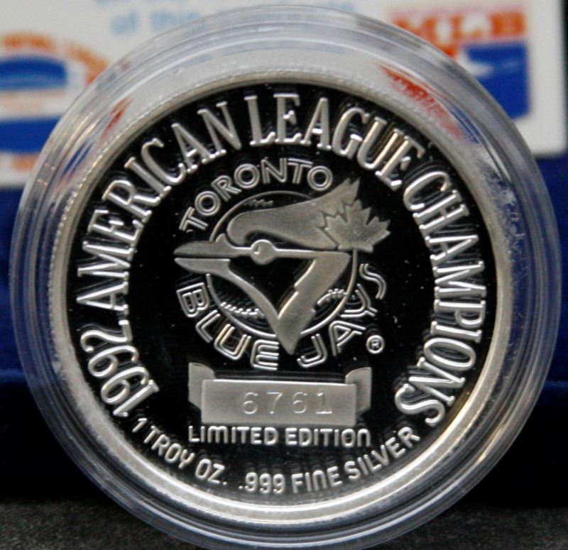Toronto Blue Jays 1992 American League World Series Champions .999
