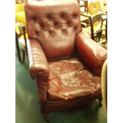 Victorian leather armchair…