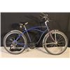 Image 1 : BLUE NO NAME 18 SPEED CRUISER BIKE WITH KICKSTAND