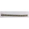 Image 1 : 14KT WHITE GOLD DIAMOND SET BRACELET WITH 180 ROUND BRILLIANT CUT DIAMONDS TOTAL WEIGHT APPROX