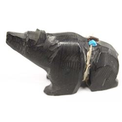 Native American Navajo Carved Black Bear Fetish