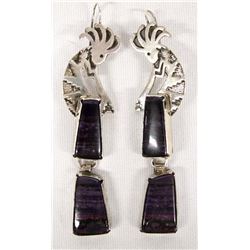 Native American Navajo Sterling Sugilite Earrings