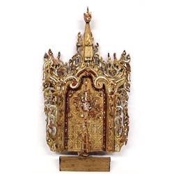 Chinese Carved Wooden Gold Gilt Home Altar