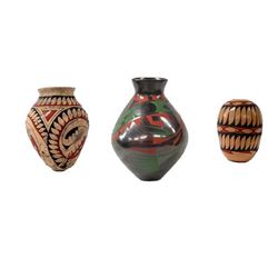 3 Signed Mexican Mata Ortiz Pottery Jars