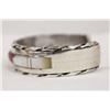 Image 2 : Navajo Sterling Sandcast Channel Inlay Bracelet