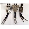 3 Sterling Silver Bolo Ties, 2 Native American