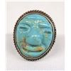 Image 1 : Native American Navajo Silver Turquoise Ring, Sz 9