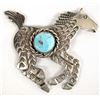 Image 1 : Navajo Silver Turquoise Horse Pin by Cleveland