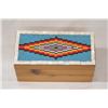 Hand Beaded Lidded Wood Box by Kathy Kills Thunder