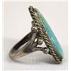 Image 2 : Native American Navajo Silver Turquoise Ring, 7.5